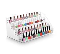 Ejoyous Espositore per Smalto Acrilico Trasparente, Porta Smalto Multifunzionale a 4 Livelli, Organizzatore Cosmetico per Bottiglie di Olio Essenziale
