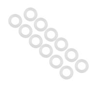 Ejoyous Guarnizione Piatta, 12 Pezzi in Silicone, per Tubi Flessibili a Soffietto per Parti Industriali (Circonferenza della Testa 1/4 17,5-18 cm)