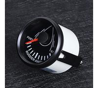 Ejoyous Indicatore dell'angolo del Timone per Barche Universale da 52 Mm con Segnale 0-190 Ohm e Retroilluminazione per Yacht e Applicazioni Marine (Quadrante nero Coperchio nero)