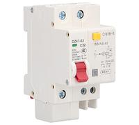 Ejoyous Interruttore Automatico 1P Plus N Interruttore Automatico Miniaturizzato PC Shell 230V 400V Montaggio su Guida DIN Protezione da Sovraccarico e Cortocircuito Pneumatico per Distribuzione (32A)