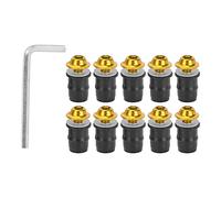 Ejoyous Kit a Vite del Parabrezza Durevole, M5X16mm/0.6in Universale con Chiave, per, (C (Golden))