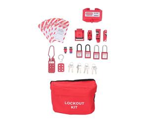 Ejoyous Kit di Tagout di Blocco Elettrico, Portatili e Convenienti e Ampie Applicazioni, Impedire Agli Incidenti Elettrici con 4 Lucchetti, 6 Blocchi di Interruzione, Hasp e Borsa per i Macchinari,