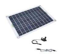 Ejoyous Kit Pompa Acqua Solare, Pompa per Fontana Solare 12V 800L H con Pannello in Plastica Siliconica, Uscita 2A, Senza Accumulo di Energia, per Laghetto da Giardino, Abbeveratoio per Uccelli,