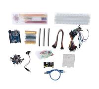 Ejoyous Kit Scheda di Sviluppo Starter Kit Elettronica ABS con Breadboard da 830 Fori per R3, Set di Moduli Componenti Multifunzione per Studenti Principianti Apprendimento in Laboratorio Scolastico