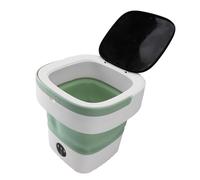 Ejoyous Lavatrice Portatile Mini Lavatrice Compatta Pieghevole Motore 12L DC Disidratatore a Luce Blu Drenaggio Flessibile per Biancheria Intima Calzini Vestiti (Spina europea)