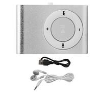 Ejoyous Lettore MP3, Lettore Multimediale Portatile di Musica Digitale Mini Lettore di Clip Posteriori con Auricolare e Cavo USB per la Corsa Sportiva (SILVER)