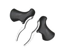 Ejoyous Leva del freno per bicicletta da corsa, leva del freno, in alluminio, leggera, per mountain e bici da corsa, 22,2-23,8 mm (argento nero)