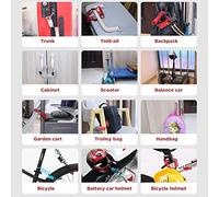 Ejoyous Lucchetto con Cavo a Molla per Bici, Lucchetto in Lega di Alluminio Regolabile e Leggero per Caschi e Attrezzatura da Viaggio con Combinazione a 3 Cifre (SILVER)