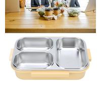 Ejoyous Lunch Box in Acciaio Inox, Lunch Box per Bambini con Scomparti a Prova di Perdite Box Riscaldato 1200ml per Picnic Scuola Lavoro (YELLOW)