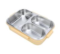Ejoyous Lunch Box in Acciaio Inox, Lunch Box per Bambini con Scomparti, a Prova di Perdite, Box Riscaldato per Picnic, Scuola, Lavoro, 1200 Ml (YELLOW)