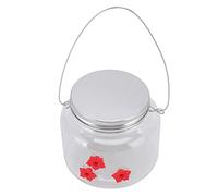 Ejoyous Mangiatoia per Uccelli da Appendere in Plastica e Alluminio 475ml con 3 Porte di Alimentazione Ampia Apertura Design a Fiore Rosso per Osservazione degli Uccelli nel Patio del Giardino Esterno