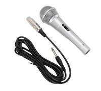 Ejoyous Microfono Cablato Portatile, Microfono per Voce Cardioide Dinamico, Spina da 6,5 mm, Metallo e ABS, Riduzione del Rumore, Suono Chiaro, per Canto Karaoke, Discorsi, Registrazione Sul Palco