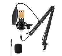 Ejoyous Microfono usb a condensatore con braccio e supporto | Supporto Anti Shock, Protezione Pop, Kit Registrazione Podcast, Collegamento Usb, Uso Domestico e Studio