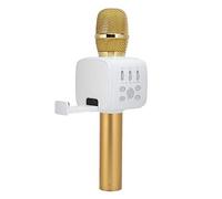 Ejoyous Microfono Wireless Bluetooth, Microfono Karaoke Portatile in Metallo con Batteria da 1500 MAh, Supporto per Telefono, 2 modalità di Connessione, Effetti Sonori per Canti Domestici in Festa