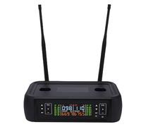 Ejoyous Microfono Wireless, Doppio Microfono Dinamico Portatile in Lega di Alluminio, Suono Chiaro per Matrimoni e Concerti Karaoke