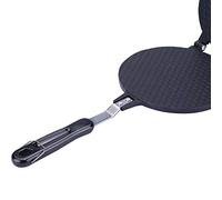 Ejoyous Mini Waffle Maker Antiaderente, Piastra in Lega di Alluminio Termoisolante 38,5 x 17 cm, Nero