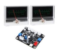 Ejoyous Misuratore di Livello Audio ABS VU Meter da 2 Pezzi con Scheda Driver da 12 a 16 V Doppio Contatore Retroilluminazione Gamma di Oscillazione Regolabile per Audio Domestico Fai da Te per Auto
