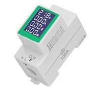 Ejoyous Misuratore di Tensione Multimetro DIN-rail Digitale Misuratore di Potenza Monitor di Energia AC50-300V 100A con Display LCD BTN Ampio Raggio di Misurazione per Misurazioni