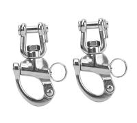 Ejoyous Moschettone da 2 Pezzi, Moschettone Girevole a Sgancio Rapido in Acciaio Inossidabile 316 per Sartiame e Hardware di Barche a Vela (87 mm)