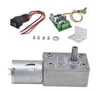 Ejoyous Motoriduttore 6V Motoriduttore a Vite Senza Fine in Lega di Zinco con Regolatore da 5 a 150 Giri/min Indietro Autobloccante per Robot Espositori Serrature Elettroniche (6V100RPM)