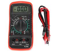 Ejoyous Multimetro Digitale, Display LCD Retroilluminato Voltmetro Amperometro Ohmmetro Tester di Tensione Corrente con Protezione da Sovraccarico Conservazione Dati, per Elettrod (XL830L rosso)