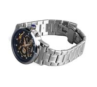 Ejoyous Orologio da Uomo in Quarzo Meccanico, Orologio Cronometro in Acciaio Inossidabile Alla Moda Regolabile, da Esterno Al Quarzo per Viaggi, Affari, Tempo Libero, Interno Ed Esterno