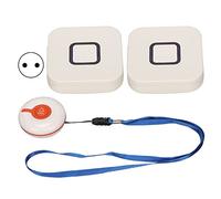 Ejoyous Pager Wireless Caregiver, 330 M di Trasmissione a Distanza di Monitoraggio Anziani del Pulsante di Chiamata sistemas di Allerta per il Paziente Anziano Domestico Disabilitato (Spina europea)