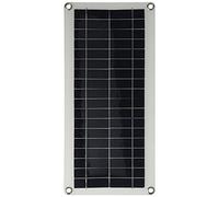 Ejoyous Pannello Solare Policristallino Flessibile da 20 W con Doppia Uscita USB e CC 20 V 1,5 A per Telecamera di Sicurezza Lampione Stradale Batteria per Auto Uso Esterno
