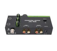 Ejoyous Phono Preamplificatore per Giradischi MM/MC, Preamplificatore Phono Stereo con Equalizzazione a 3 Bande, Ingressi e Uscite XLR (Spina europea)