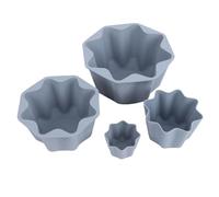 Ejoyous Pirottini da Forno in Silicone Pirottini per Muffin Riutilizzabili Set da 4 Pezzi con 4 Dimensioni Silicone Alimentare Antiaderente per Uova Torte Cupcakes in Forno Microonde Congelatore