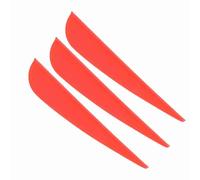 Ejoyous Piume di Freccia da 12 Pezzi, Piume Paraboliche Leggere in Gomma per Tiro con l' e Caccia, Migliora la stabilità e Il Controllo della Freccia, 3 Pollici per Tutti Gli Arcieri (Rosso)