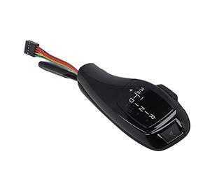 Ejoyous Pomello del a LED Kit Leva del in Pelle PU con Indicatore LED e Pulsante di Arresto Avviamento Motore Stile Serie F per E39 E38 E53 LHD (Nero 1648800211)
