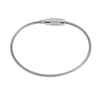 Ejoyous Portachiavi in Acciaio Inox, 20 Pezzi, 1,5 mm x 15 cm, Anelli per Cavi per Aerei, per Appendere Etichette Bagagli Pesanti o Etichette d'Identità, Barilotto Torsione