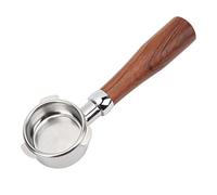 Ejoyous Portafilter Senza Fondo da 54 Mm, Portafilter Nudo Portatile in Acciaio Inossidabile per la Macchina da caffè a 8 Serie, Non Include il Cestino del Filtro (E Circle Rosewood)