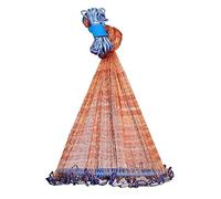 Ejoyous Rete da Pesca, Rete di Nylon Portatile, da Lancio, Accessorio per Attrezzatura da Pesca con Piastra per Pesci Trappola con Esca D'acqua Dolce e Salata (di pneumatici: ciondolo in acciaio 480)