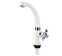 Ejoyous Rubinetto di Rubinetto del Rubinetto per Lavabo con 1/4 Rivoluzione e Connessione G1/2 da ABS Chrom (Pugna a fiore di prugna)