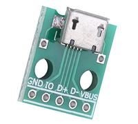 Ejoyous Scheda Adattatore da Micro USB a DIP, Presa Femmina a 5 Pin con VBUS per Progetti Breadboard, Ideale per Alimentazione USB Ed Elettronica