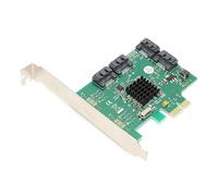Ejoyous Scheda di Espansione Disco Rigido, Scheda di Espansione PCI E in Metallo più ABS III 6 Gbps 4, Supporto, PCIe 2.0 500 MB per Canale, per Aggiornamento Archiviazione PC Desktop