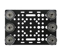 Ejoyous Scheda di Gantry in Alluminio Costruzione in Alluminio Durevole, Piastra di Stampante 3D a Superficie Anodizzata Nera, per Torni a CNC, Macchine per Hobbing degli Ingranaggi con Puleggia