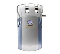 Ejoyous Serratura Elettronica con 4 Telecomandi, Serratura Telecomando Wireless Intelligente Invisibile per di Sicurezza Villa Smart Home Office (blu e argento)