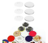 Ejoyous Set di 100 Bottoni Rotondi Grezzi, Kit Spille per Bottoni per Macchina per la Creazione di, Fai da Te, Spille per Badge (Umiltà)