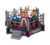 Ejoyous Set di Giocattoli da Wrestling, Giocattoli da Combattimento con Corde Flessibili per Bambini, Action Figure, Set di Anelli per Bambini e Collezionisti (Grey)