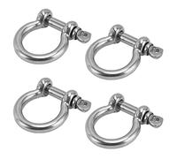 Ejoyous Set di Grilli in Acciaio Inossidabile 304, Grillo Ad con Perno a Vite, Confezione da 4, Anello a D Lucido, Morsetto di Ancoraggio per Carico, Sostituzione per, Carico Domestico, Miniere, (M5)