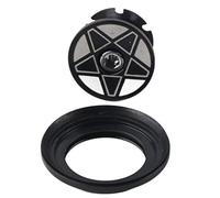 Ejoyous Set sterzo bicicletta 1 1/8", cuscinetto sterzo per bici da corsa, set di cuscinetti in lega di alluminio CNC, testa di controllo retrò, per forcella dritta da 28,6 mm (BLACK)