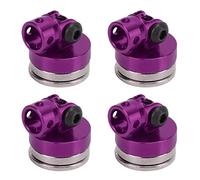 Ejoyous Set Supporto Corpo Magnetico RC, Montante Posteriore Carrozzeria in Lega di Alluminio, Supporto Invisibile con Leggero Fissaggio Sicuro per Veicoli Telecomandati 1/8 1/10 (PURPLE)