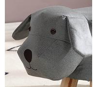 Ejoyous Sgabello Basso in Legno per Bambini con Cuscino in Spugna Sgabello per Bambini Simpatico Cartone Animato Struttura in Legno Gambe Ispessite Sedile per Cani di Piccola Taglia per la Scuola
