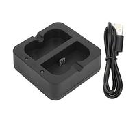 Ejoyous Stazione di Ricarica per Batterie per Videocitofono, Caricabatterie Duale Portatile per Citofono con Indicatore di Stato di Ricarica, Caricabatterie per Ring Doorbell