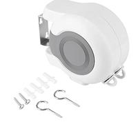 Ejoyous Stendibiancheria retrattile da parete con 2 bracci scorrevoli, adatto per interno ed esterno, facile da installare su balcone