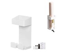 Ejoyous Supporto per ferro arricciacapelli, in acciaio inox, supporto per capelli, supporto da parete, mensola per raddrizzatore, organizer da bagno per rasoio, dentifricio, spazzolino da denti e