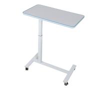 Ejoyous Tavolino Servitore, Comodino con Rotolamento Pneumatico, Scrivania Sollevabile in Acciaio da 73 a 107 Cm di Altezza, Piano 78 X 43 Cm, 4 Rotelle e Bordo Rialzato per Divano Letto Reclinabile